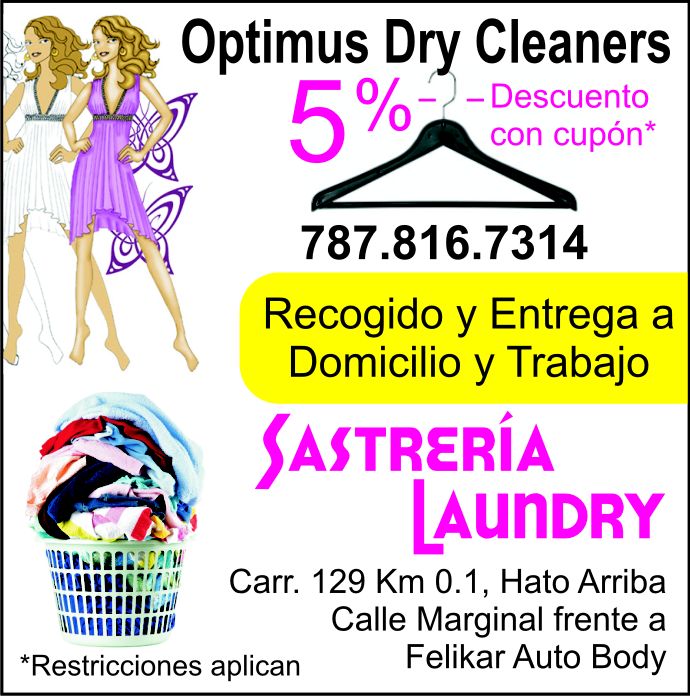 Optimus Dry Cleaners  / Sastrera Laundry / 787.816.7314
